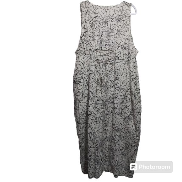 Old Navy Sleeveless Button-Front Linen-Blend Midi Shift Dress Size XXL - Picture 3 of 12